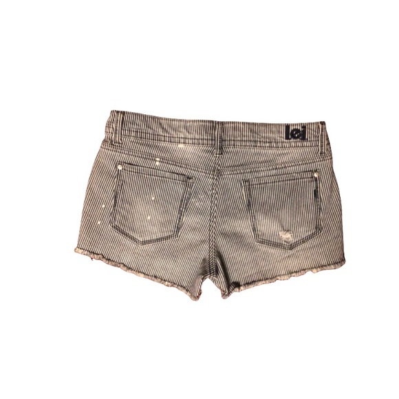 Women’s LEI Striped Denim Shorts - Picture 4 of 9